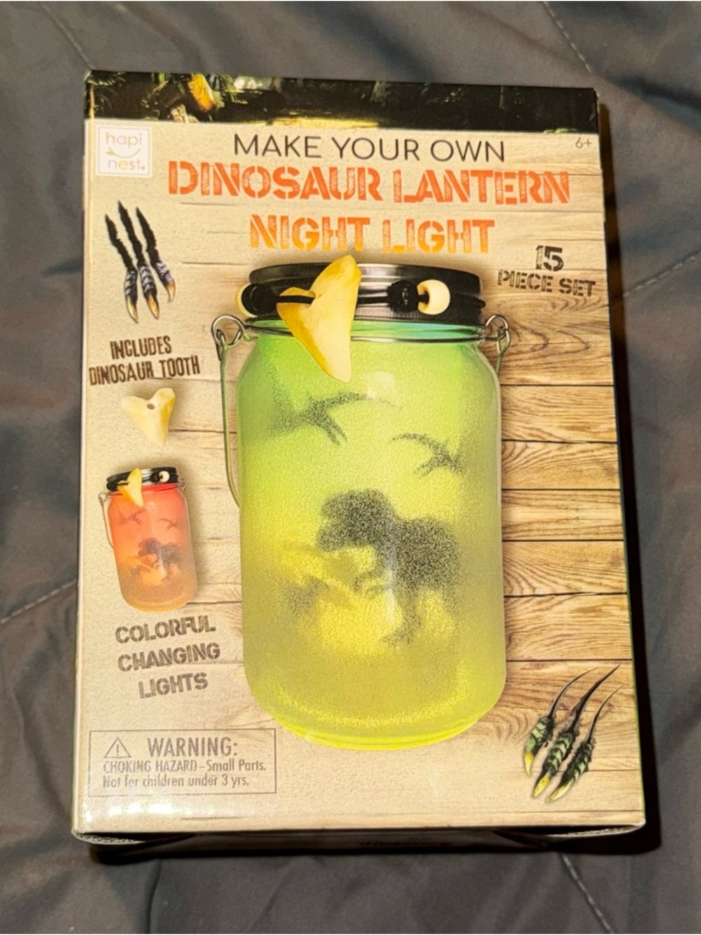 hapi nest Make Your Own Dinosaur Lantern Night Light - 5 Piece Set *NIB*